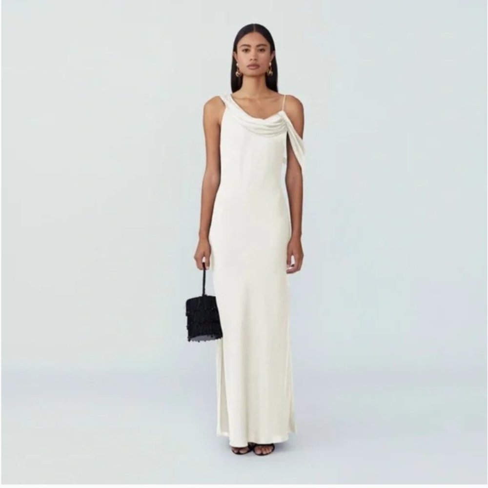 COPY - Fame and Partners Francois Dress in Ivory